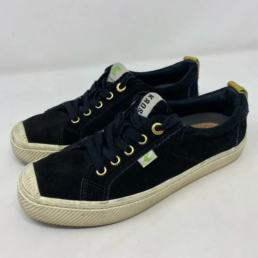 Cariuma Oca Black Canvas Low Top Skate Shoes Womens Size 8